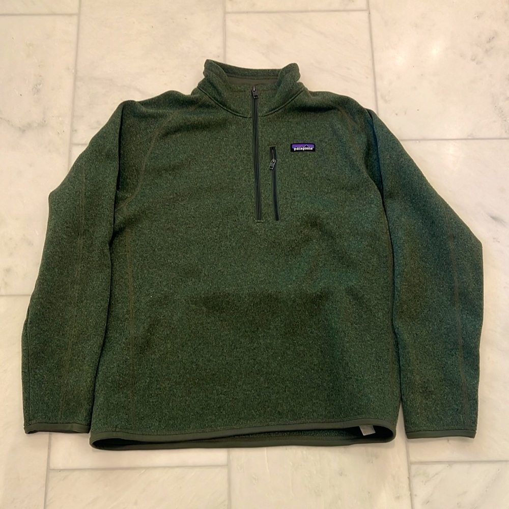 Patagonia - Men’s Better Sweater 1/4-Zip Fleece - Sz Large - Industrial Green